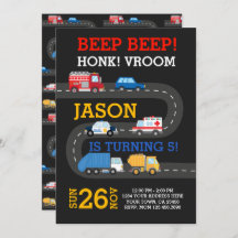 City Cars招待状、100%カスタマイズ可能