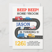 City Cars招待状、100 %カスタマイズ可能 招待状 (正面)