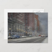 City - Chicago, IL - Wintertime in Chicago 1942 ポストカード (正面/裏面)