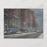 City - Chicago, IL - Wintertime in Chicago 1942 ポストカード<br><div class="desc">Colorized photo from 1942, Feb Original title: Michigan Ave Photographer: John Vachon Location: 747 S Michigan Ave, Chicago, Illinois Any chance I get, I will rant about winter, I hate winter. I really hate the cold, how slippery the snow is, I hate suddenly looking at the sky with people looking...</div>