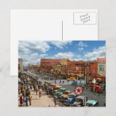 City - Gadsden, AL- Christmas shopping crowds 1941 ポストカード (正面/裏面)