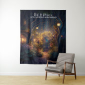 City Garden at Night - Photo Backdrop Tapestry タペストリー (インサイチュ)