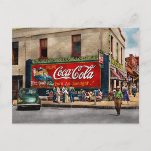 City - Greensboro GA - Hunter's Drug Store 1939 ポストカード