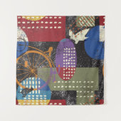 City grunge abstract, seamless vintage pattern. タペストリー (正面(横))