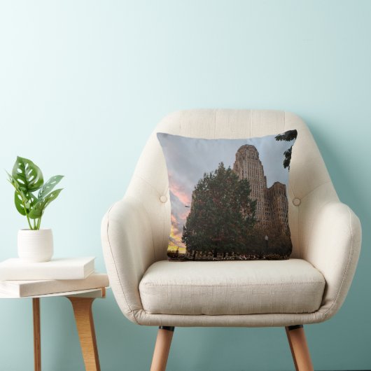 City Hall and Sunset クッション (椅子)