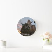 City Hall and Sunset ラウンド壁時計 (ホーム)