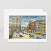 City Hall Plaza in Worcester, Mass.,ヴィンテージ ポストカード (正面/裏面)