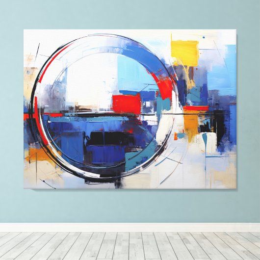 City in Pastel Tones - Impressão em Tela キャンバスプリント (インサイチュ (ウッドフロア))