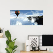 City in the clouds抽象芸術プリント ポスター (ホームオフィス)