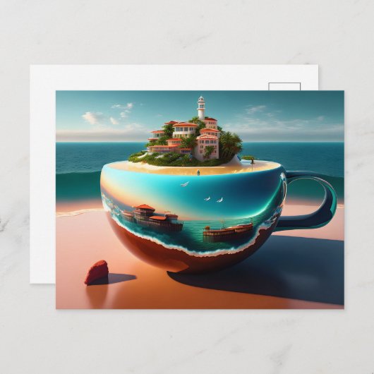 City in the cup, Postcrossing ポストカード (正面/裏面)