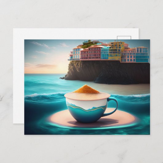 City in the cup, Postcrossing ポストカード (正面/裏面)