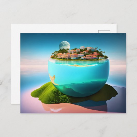 City in the cup, Postcrossing ポストカード (正面/裏面)