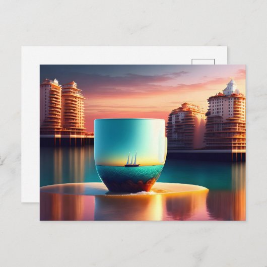 City in the cup, Postcrossing ポストカード (正面/裏面)