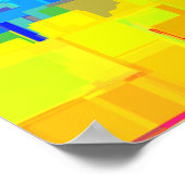 "City in the Sky"幾何学模様 ポスター (角)