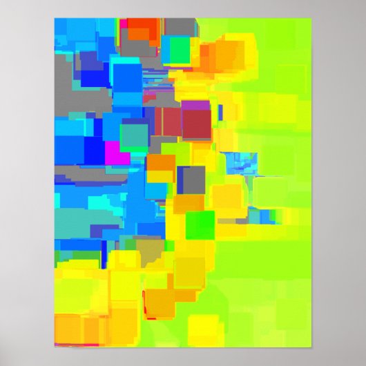 "City in the Sky"幾何学模様 ポスター (正面)