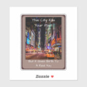 City Life Quote vinyl Sticker Reinvent Yourself  シール (シート)