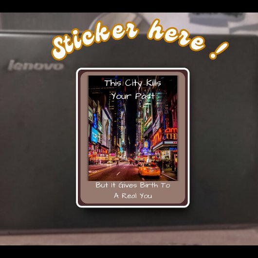 City Life Quote vinyl Sticker Reinvent Yourself  シール