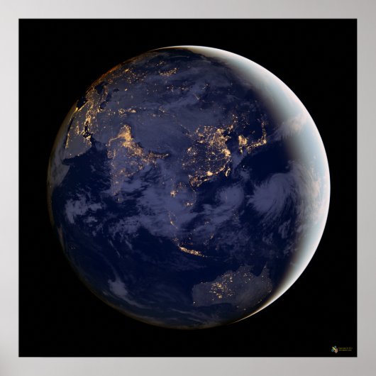 City Lights Of Asia And Australia衛星ポスター ポスター (正面)