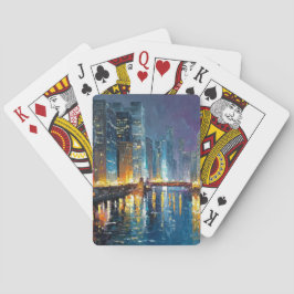City Lights Waterfront Skyline Playing Cards トランプ