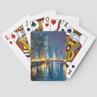 City Lights Waterfront Skyline Playing Cards トランプ