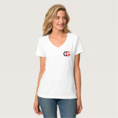 City Logo Women's V-Neck Crew Shirt Tシャツ (正面フル)