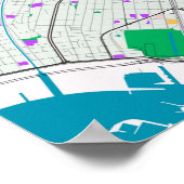 City Map OF Athens, Greece ポスター (角)