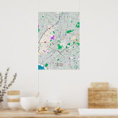 City Map OF Athens, Greece ポスター (キッチン)