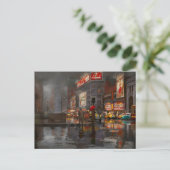 City - NY - A rainy day in New York City 1943 ポストカード (スタンド正面)