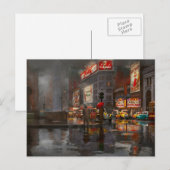 City - NY - A rainy day in New York City 1943 ポストカード (正面/裏面)