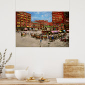 City - NY - Flatiron 1890の未来のサイト ポスター (キッチン)