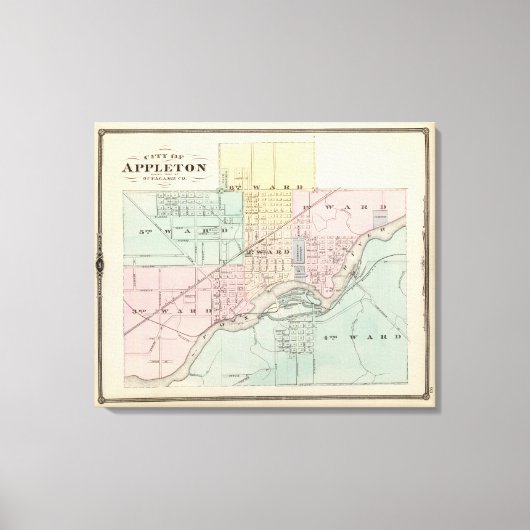 City of Appleton, Outagamie Co. キャンバスプリント (正面)