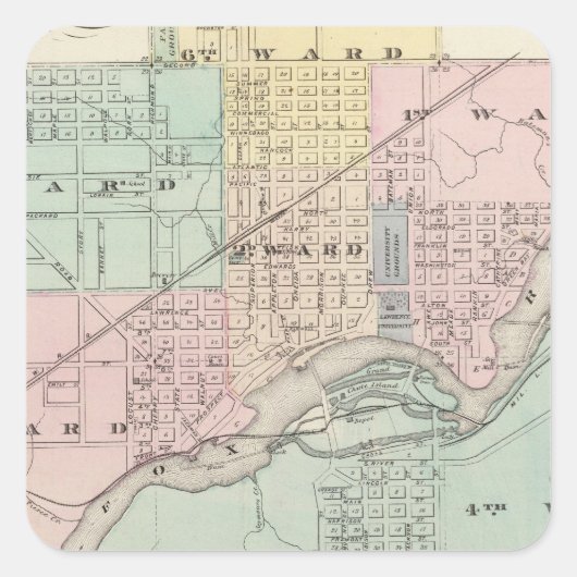City of Appleton, Outagamie Co. スクエアシール (正面)