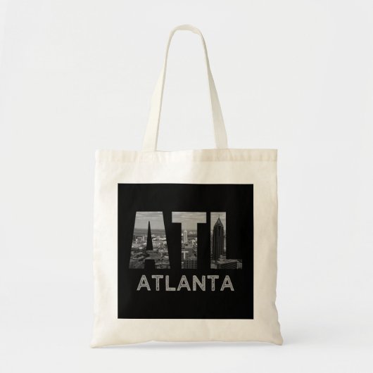 City of Atlanta Georgia Skyline Cityscape Downtown トートバッグ (正面)