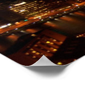 City of Black and金ゴールド ポスター (角)