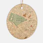 City of Boston Vintage Map セラミックオーナメント (左)