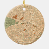 City of Boston Vintage Map セラミックオーナメント (裏面)