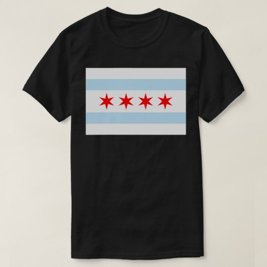 CITY OF CHICAGO ILLINOIS FLAG WINDY CITY  Tシャツ (デザイン正面)
