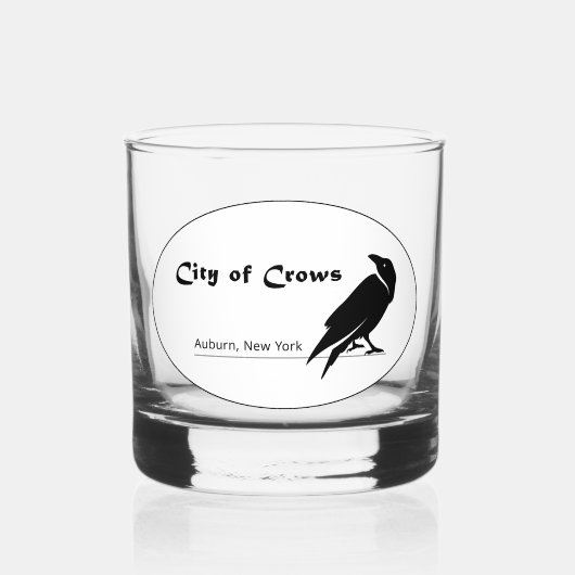 City of Crowsロゴ飲み物用品セット ウイスキーグラス (正面)
