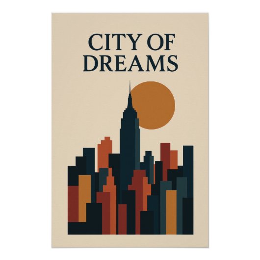 City of Dreams – New York Stylisée ポスター (正面)