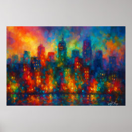 City of Echoes Cityscape ポスター