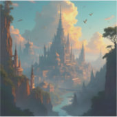 City Of Echoes - Square Vinyl Sticker シール (正面)