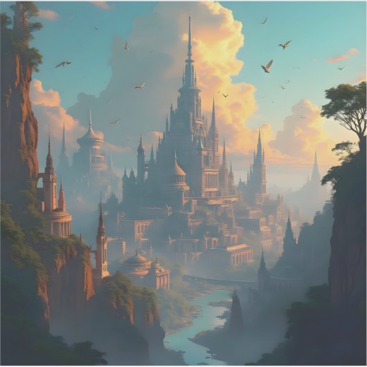 City Of Echoes - Square Vinyl Sticker シール (正面)