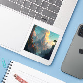 City Of Echoes - Square Vinyl Sticker シール (ノートパソコンとiPhone)