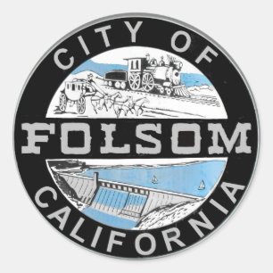 City of Folsomグラフィックロゴ:グラフィックバージョン ラウンドシール