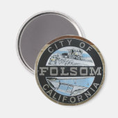 City of Folsom Calfornia cityロゴ マグネット (正面/裏面)