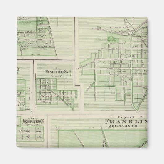 City of Franklin, Johnson Co with Shelbyville マグネット (正面)