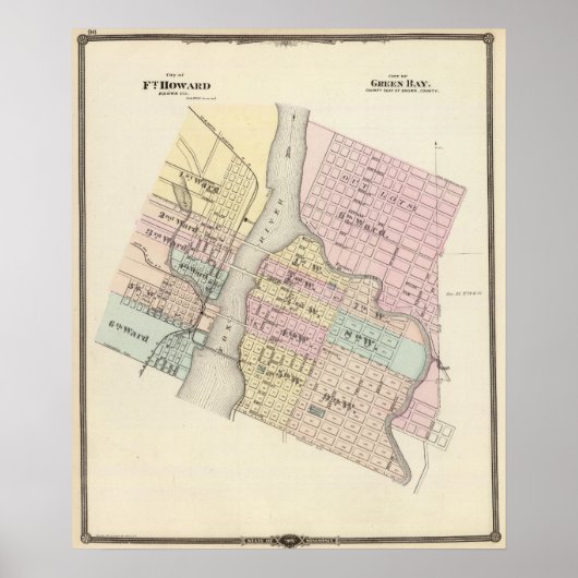 City of Ft Howard、City of Green Bay ポスター (正面)
