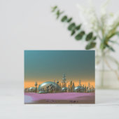 City of Glass金ゴールドと銀葉書 ポストカード (スタンド正面)