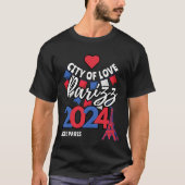 CITY OF I LOVE PARIS PARIZZ 2024カップル Tシャツ (正面)