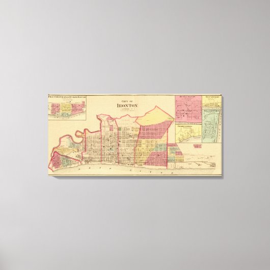 City of Ironton with Proctorsville キャンバスプリント (正面)